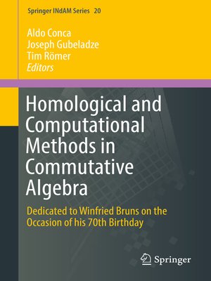 cover image of Homological and Computational Methods in Commutative Algebra